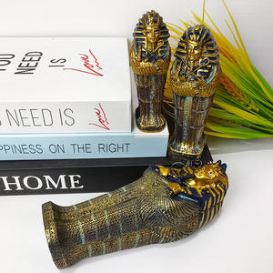 Хит продаж, египетский фараон, Мумия, металлическая пирамида, декоративный орнамент, гравированный гроб, ремесло, сувенир, поделки из смолы - Product Image 5