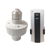 Interrupteur tête de lampe 220V E27 Base télécommande douille à vis interrupteur sans fil Intelligent avec une portée de 100m alimenté par batterie