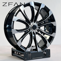 Jantes en alliage forgé ZFAN 18-21 pouces 5x114.3 à rayons multiples, finition noir brillant, pour véhicules JDM personnalisés