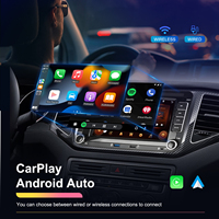 Podofo Radio mobil Android, 7 "2 + 64G Carplay otomatis Android GPS WIFI RDS untuk VW/Polo/permen/Skoda/Jetta/Seat/Touran/Passat/Golf 5 6