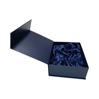 Boîte cadeau magnétique personnalisée avec logo, en carton rigide, emballage de luxe plié, boîte cadeau noire pliable, magnétique