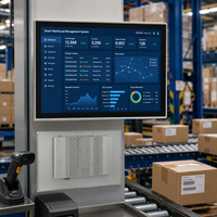 Panel PC Táctil Industrial de 21.5'' Sin Ventilador, Computadora Integrada Todo en Uno, Pantalla Industrial HMI para Monitoreo de Fábrica Inteligente