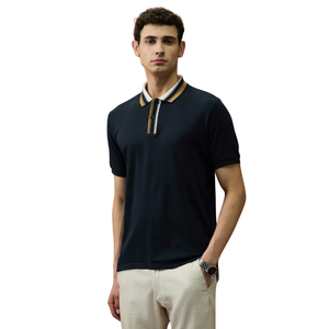Camiseta Polo de Algodón para Hombre con Logotipo Bordado Personalizado, Diseño Retro de Solapa, Camiseta Polo de Golf Informal Lisa Unisex - Product Image 1