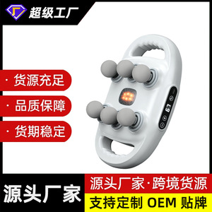 Massage Gun Six Head High Frequency Vibration Muscle Relaxation With <b>Heat</b> Whole Body Massage <b>USB</b> Rechargeable - Product Image 4