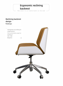 Fauteuil de Direction Moderne en Cuir avec Base en Acier Inoxydable et Fonction de Balancement Ergonomique - Product Image 5