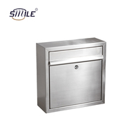 Boîte aux lettres et armoire de livraison SMILE en métal antivol et étanche pour la maison, le bureau et l'extérieur avec rangement mural