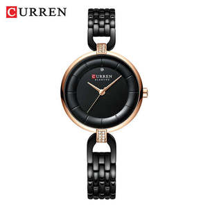 Montre CURREN 9052 pour femme, double calendrier, étanche, lumineuse, cadran rond, bracelet en acier inoxydable, montre à quartz pour femme - Product Image 4