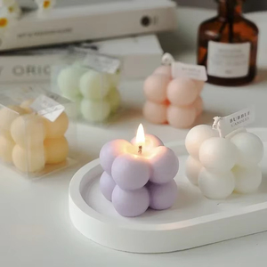 Candele Profumate in Cera di Soia Mini Bubble all'Ingrosso per Regali di Nozze, Trasparenti con Confezione in Scatola Trasparente - Product Image 1