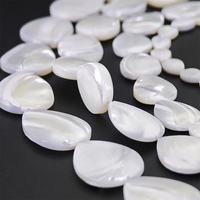 Perles en forme de goutte d'eau en nacre naturelle blanche, 6x9mm, 13x18mm, 15x20mm, 18x25mm, pour la fabrication de bijoux, bracelets et boucles d'oreilles