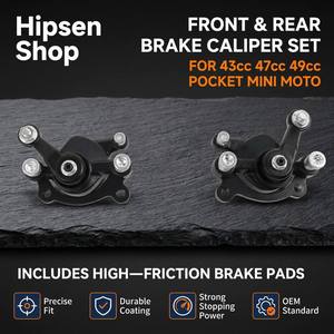Étrier <span class=keywords><strong>de</strong></span> <span class=keywords><strong>frein</strong></span> à disque avant et arrière avec plaquettes pour mini moto <span class=keywords><strong>de</strong></span> poche 43cc 47cc 49cc, moto tout-terrain, scooter à essence MBX10 MBX11 CT100U, montage 51mm - Product Image 3