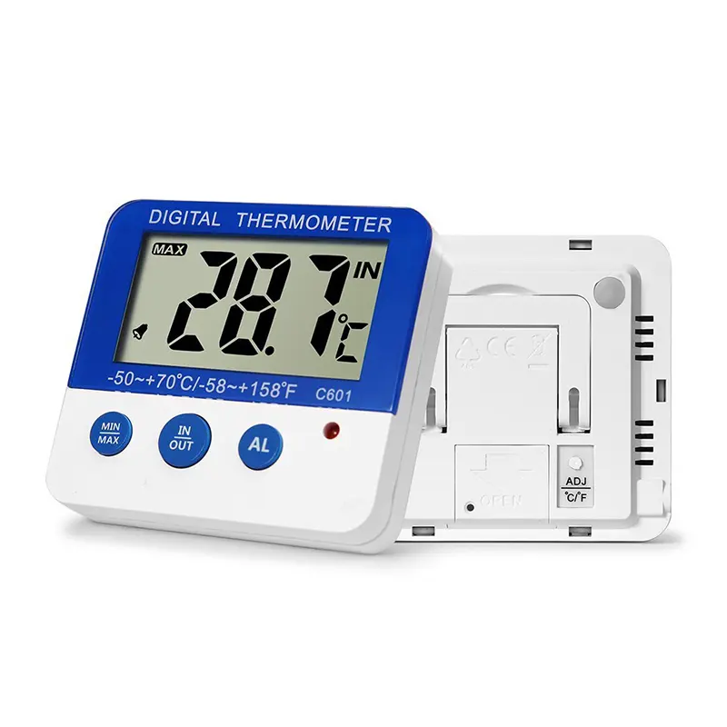 High Precision Digital Outdoor Indoor Temperature Meter Gauge Thermometer Monitor -50 to 70 Celsius with Temperature Alarm