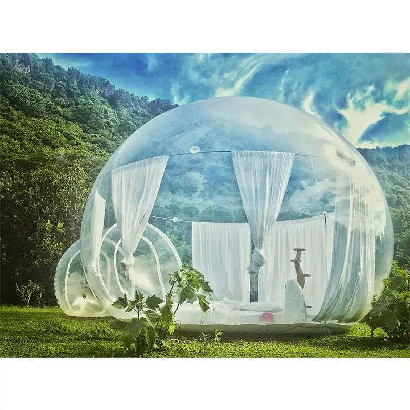 Tenda Gelembung Kemah Kubah Taman Luar Ruangan Tahan Air Pod Kanopi Halaman Belakang Gazebo Layar Rumah AC Tenda Gelembung Kubah