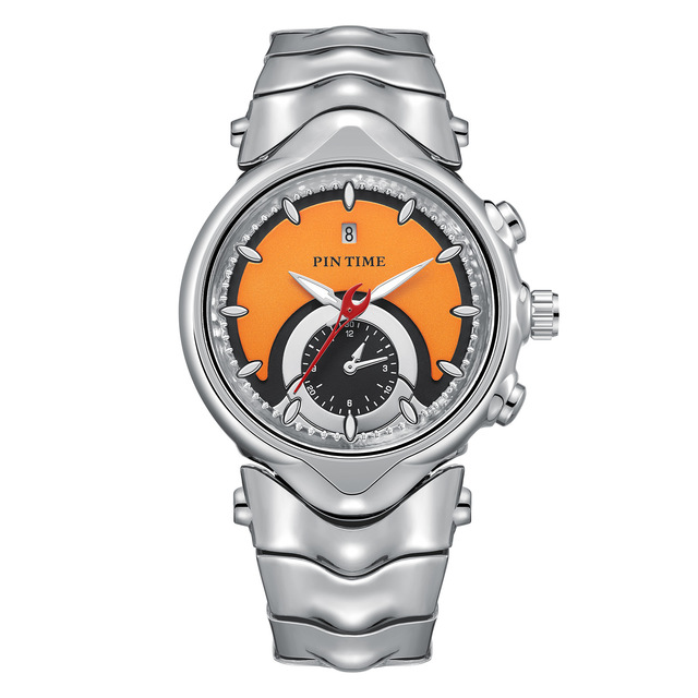 New Unique Designer Hot Sale Chronograph Men's Luxury Fashion Y2K Quartz Watch Stainless Steel Band Water Resistant 3BAR
