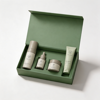 Boîte cadeau à fermeture magnétique personnalisée pour ensemble de soins de la peau de luxe, carton rigide écologique recyclable avec insert en mousse