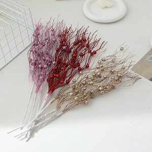 Agujas de <span class=keywords><strong>Pino</strong></span> Artificiales al por Mayor, Decoraciones de Frutos Rojos Navideños, Accesorios y Adornos de Frutos de Invierno - Product Image 1