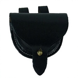 Bolsa de Cuero Hecha a Mano Estilo Vintage, Organizador Clásico Negro para Montar en el Cinturón, para Reenactaciones Históricas y Equipamiento de Vestuario Histórico - Product Image 1