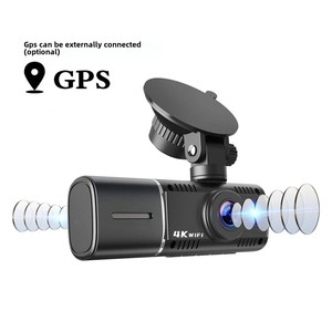 Enregistreur vidéo de conduite pour voiture, double objectif haute définition 1,5 pouce 4K+1080P+WiFi, vision nocturne GPS - Product Image 1