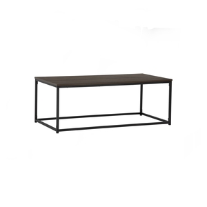 Heavy-Duty Walnut Colour CAPRI Coffee Table Industrial Metal Frame Large Rectangular Center Table for Living Room Entertainment - Product Image 1