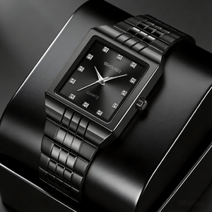 Montre analogique classique simple pour homme, carrée, style antique, dessin animé, luxe, mode, en acier inoxydable, étanche, quartz, avec logo personnalisé OEM - Product Image 4