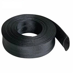 <b>PET</b> Expandable Black Braided Cable Sleeves Wire Loom Tubing Protector Sleeve - Product Image 1