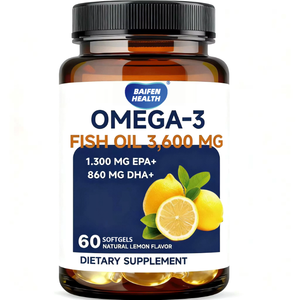 OEM/ODM 大人用オメガ3魚油ソフトジェルカプセル 3600mg EPA DHA 天然 60ソフトジェル - Product Image 1