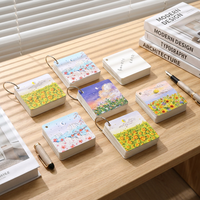Nouveau Bloc-notes à spirale supérieur à feuilles mobiles, motif paysage peint à l'huile, pour étudiants, papeterie personnalisable, 80 feuilles
