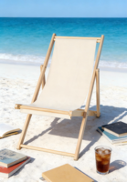 Chaise longue de plage en bois réglable à 4 positions - Pliable et portable pour piscine et terrasse extérieure