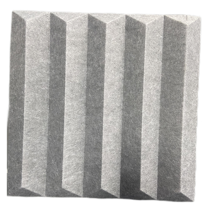 Dalles acoustiques de plafond en feutre PET 3D à faible teneur en COV, isolation phonique, panneaux muraux acoustiques en fibre de polyester moulée 3D - Product Image 4
