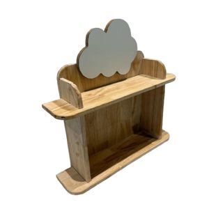 Ripiano a muro per bambini con Design Cloud in legno con Display a 2 livelli di stoccaggio per bambini scaffali a parete per l'arredamento della stanza - Product Image 4