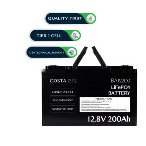 แบตเตอรี่ลิเธียมไอออนทรงปริซึม AA51014 GOSTA BA12200 36V/18V 5.0Ah สำหรับรถจักรยานยนต์ สกู๊ตเตอร์ 12V 200AH EV - Product Image 2