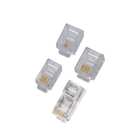 Connecteur mâle NT-LINK 3U-50U plaqué or RJ11 6P4C RJ12 6P6C CAT3 UTP prise modulaire