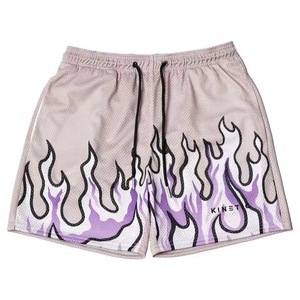 Pantalones Cortos de Baloncesto de Malla Transpirable para Hombre, de Algodón con Estampado por Sublimación de Alta Calidad, Sin Cantidad Mínima de Pedido, Entrepierna de 5 Pulgadas, Cintura Media - Product Image 2