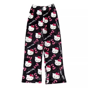 Nouveau pantalon de <span class=keywords><strong>pyjama</strong></span> en flanelle à motif dessin animé pour homme et femme, automne/hiver ; doublure en polaire corail pour plus de chaleur ; vêtements de détente décontractés pleine longueur - Product Image 5