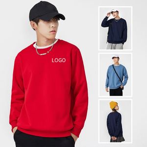 Sweat à capuche unisexe personnalisé imprimé et gaufré, pull tricoté d'hiver à col rond, grande taille, streetwear décontracté pour hommes, vente en gros - Product Image 3