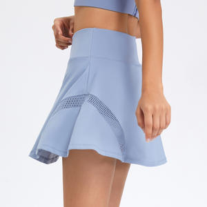 New Arrival Custom Logo Mesh Atmungsaktive Shorts Futter <span class=keywords><strong>2</strong></span> in 1 Tennis Badminton Golf Minirock Workout Sport Fitness für Frauen - Product Image 3