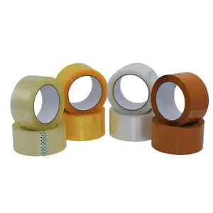 Free Sample Bopp Packaging Strong Self Adhesive Tape Jumbo Rolls Super Stick Clear Brown Sealing Adhesive Tape