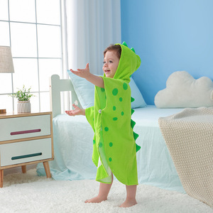 <span class=keywords><strong>Peignoir</strong></span> de bain pour bébé à séchage rapide avec imprimé <span class=keywords><strong>dinosaure</strong></span>, cape en coton pour enfants, serviettes de bain à capuche unisexes - Product Image 3
