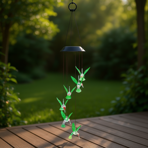 Luces solares con forma de colibrí para jardín, 6 LED, cambio de color, IP44, impermeables, decorativas para exteriores y hogar - Product Image 2