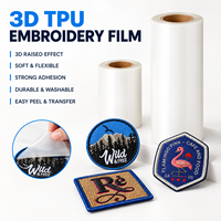 Qinyu – Rouleau de film thermocollant en TPU 3D épais à haute résistance, vinyle PU HTV à transfert de chaleur avec logo personnalisable – Vente en gros