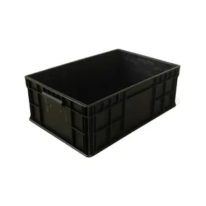 صندوق أدوات بلاستيكي أسود مضاد للصدمات من البولي بروبلين والبلاستيك