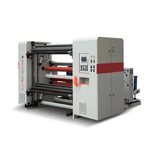 MSFQA-1300A Full automatic multifunction paper jumbo roll cling film slitter rewinding machine for aluminum film coil