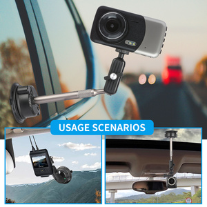 Support de téléphone universel 360° pour pare-brise de voiture, fixation par ventouse pour caméra GoPro Hero 13 12 Black 11 Mini 10 9 <span class=keywords><strong>8</strong></span> 7 6 5 4 Insta360 X3 - Product Image 6