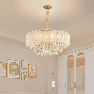 Modern Luxury Crystal Chandelier Round Multi-head <b>LED</b> <b>Light</b> Living Room Bedroom Ceiling Lamp ZY031 - Product Image 3