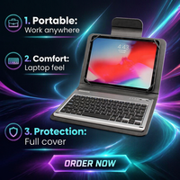 Grosir Pabrik Keyboard Mini Portabel Nirkabel Plastik Baru 10.1 inci untuk Laptop