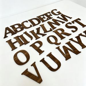 Wooden English Alphabet <b>Letters</b> DIY <b>Wall</b> Desktop Decor Rustic Home Decoration Multi Piece Set - Product Image 1