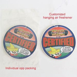 Customized Logo Digital Printing Sublimation Blanks CMYK Color Shape Air Freshener <b>Paper</b> Craft Design Popular Football Club Team - Product Image 5