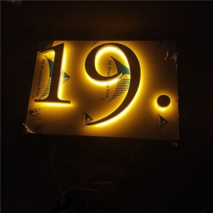 ป้ายไฟ LED แบบกำหนดเอง,ป้ายตัวอักษร Led 3D ไฟหลัง Led <span class=keywords><strong>เลข</strong></span><span class=keywords><strong>ที่</strong></span><span class=keywords><strong>บ้าน</strong></span><span class=keywords><strong>เลข</strong></span><span class=keywords><strong>ที่</strong></span>ได้รับการรับรองมาตรฐาน CE MOQ - Product Image 1