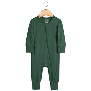 Venta al por mayor <span class=keywords><strong>de</strong></span> <span class=keywords><strong>pijamas</strong></span> <span class=keywords><strong>de</strong></span> algodón <span class=keywords><strong>de</strong></span> bambú para bebés pequeños, <span class=keywords><strong>pijamas</strong></span> <span class=keywords><strong>de</strong></span> manga larga con cremallera para bebés, mameluco infantil - Product Image 2