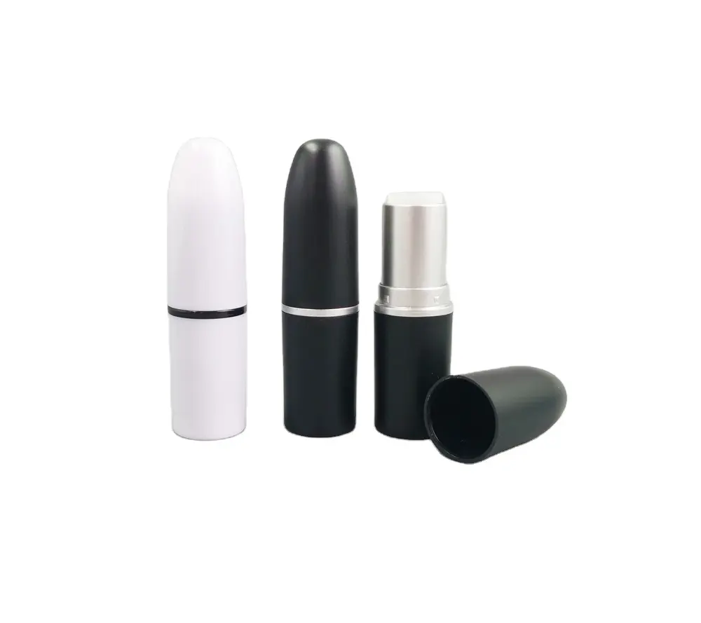 empty lipstick tube bullet shape lip stick tube 12.1mm white