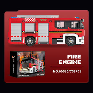 Jie Star 66036 dei vigili del <span class=keywords><strong>fuoco</strong></span> blocco per auto modello <span class=keywords><strong>di</strong></span> assemblaggio <span class=keywords><strong>di</strong></span> mattoncini per bambini ragazzo creativo educativo Set <span class=keywords><strong>di</strong></span> blocchi giocattolo Juguetes - Product Image 3